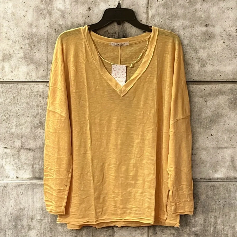 NWT Free People On My Mind V Neck Top
